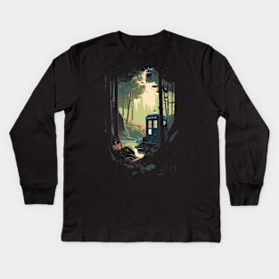 Dr Who Travel Poster Kids Long Sleeve T-Shirt